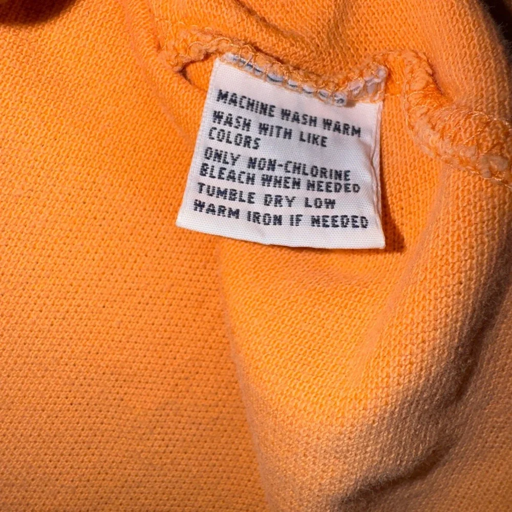 Polo Ralph Lauren Mens Large Orange Cotton Pique Short Sleeve Polo Shirt